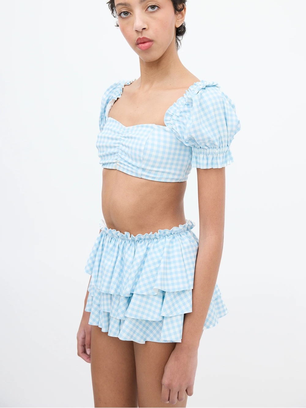 Selkie Blue Gingham Dauphine Knickers 4x